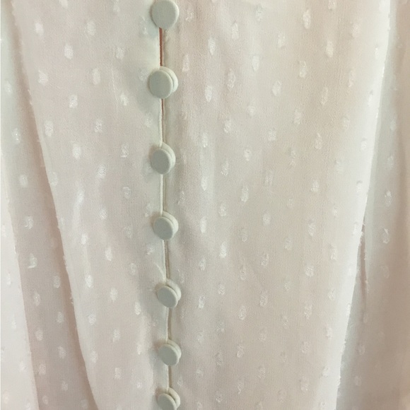 Zara, Elegant Swiss dot chiffon peasant blouse - Picture 3 of 8